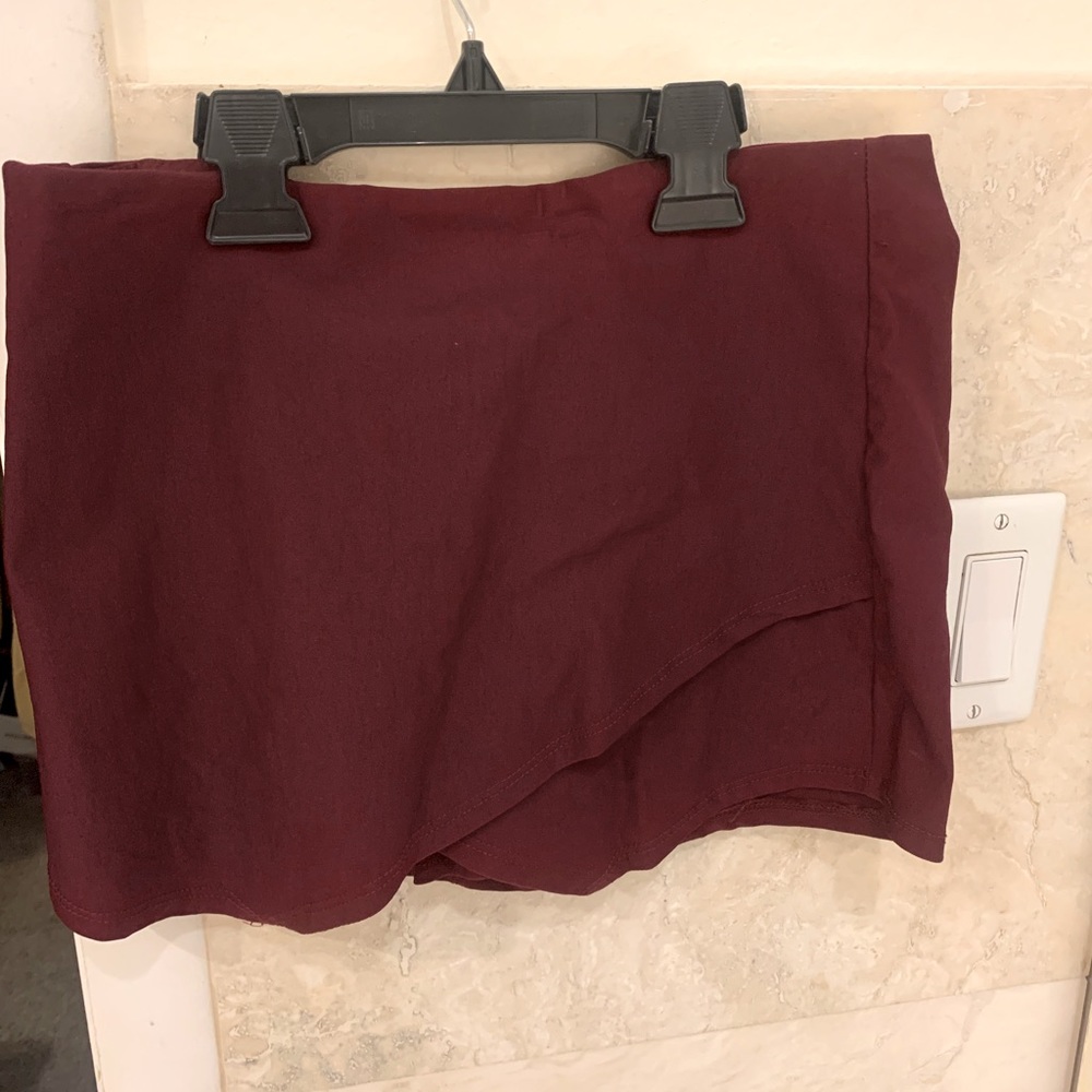 Burgundy Skort